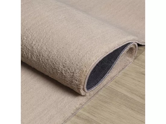 Tapis uni lavable doux - LOFT Beige 160*160
