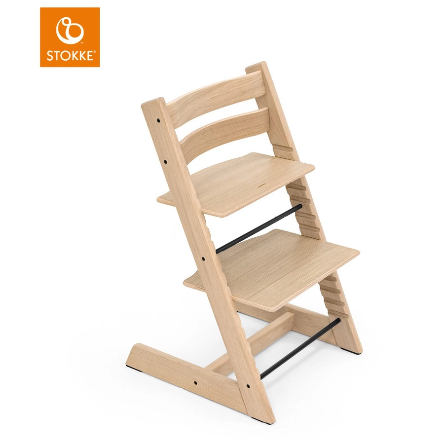STOKKE® Mega Tripp Trapp® Set Hochstuhl Oak natur inkl. Newborn Set™ Grey und Baby Set natur