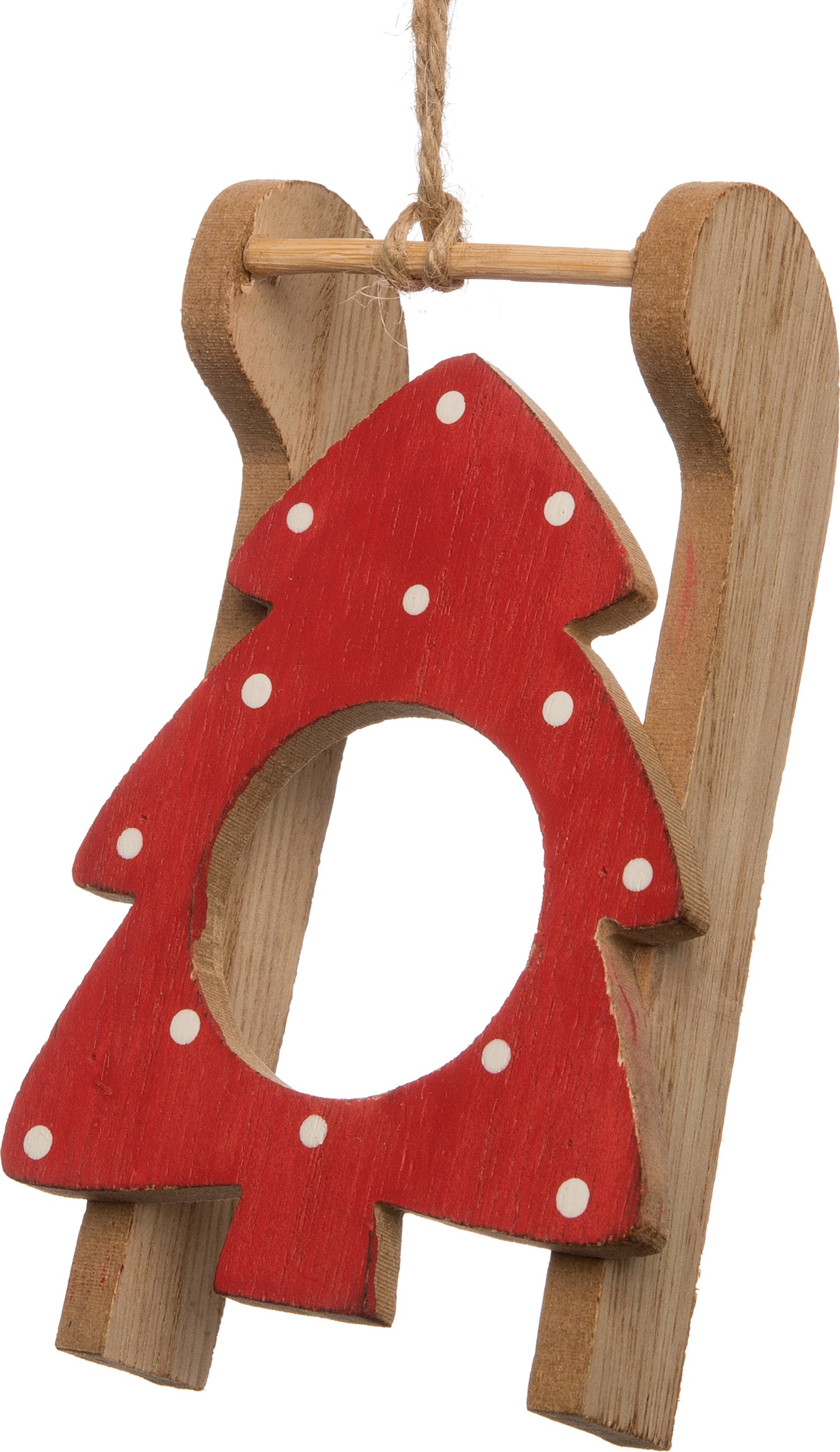 Intratuin waxinelichthouder kerstboom naturel 12,5 x 3,5 x 6 cm