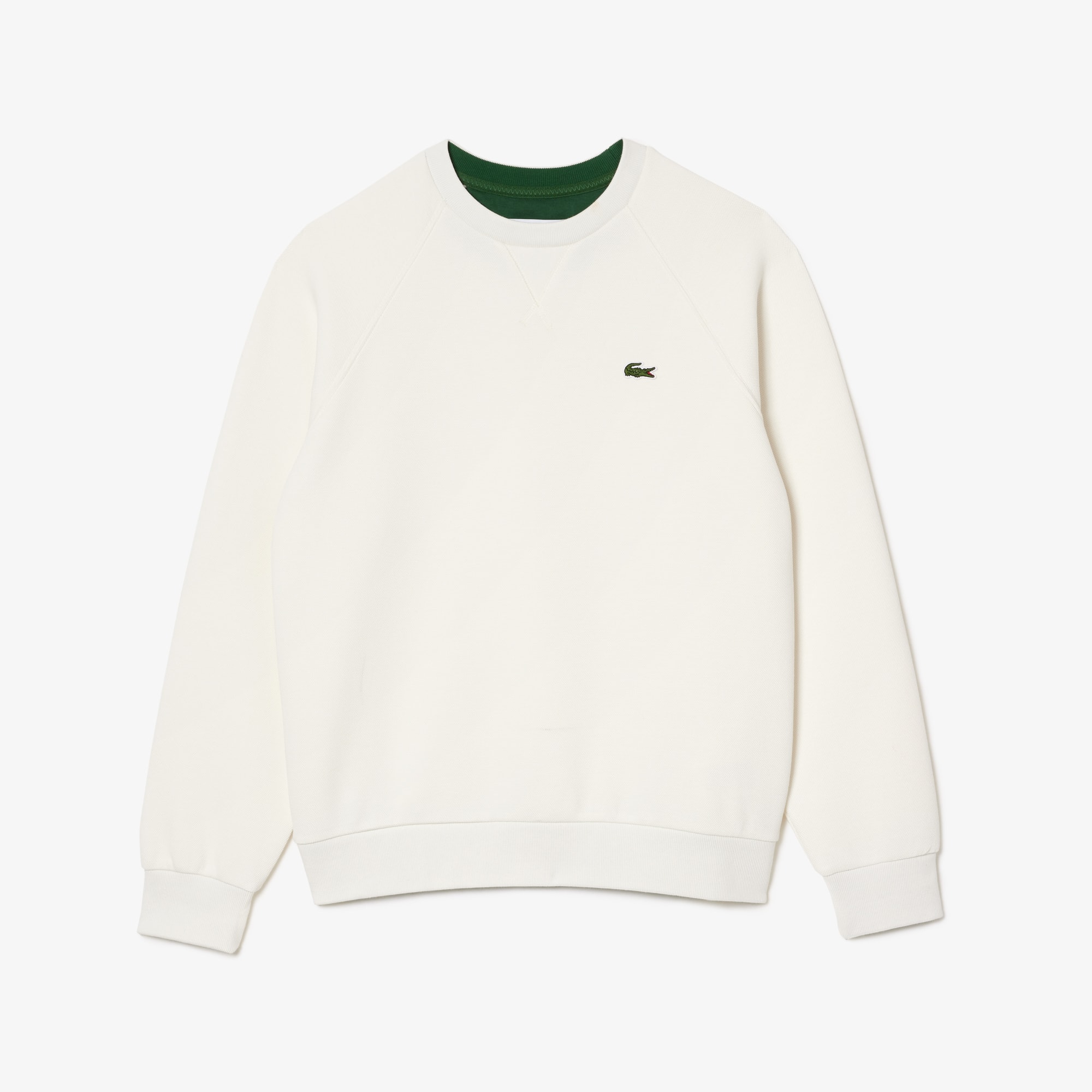 Sweatshirt Jogger à col rond double face piqué Sweatshirts - Blanc - Lacoste - Femme