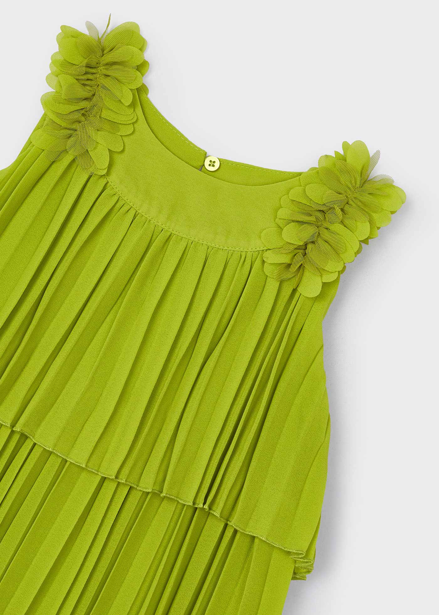Vestido plissado fúcsia para meninas