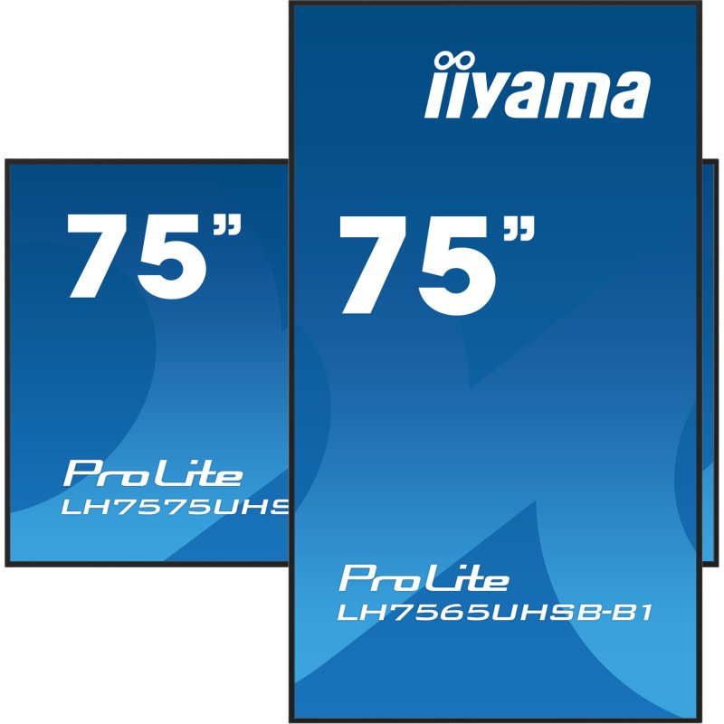 iiyama LH7565UHSB-B1 Écran d'affichage dynamique En forme de kiosk 189,2 cm (74.5