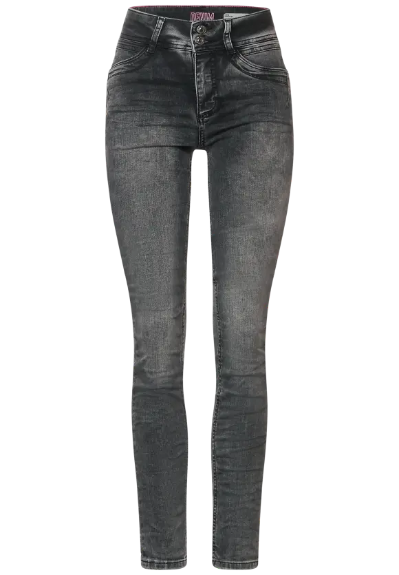 Graue Slim Fit Jeans - authentic dark grey wash