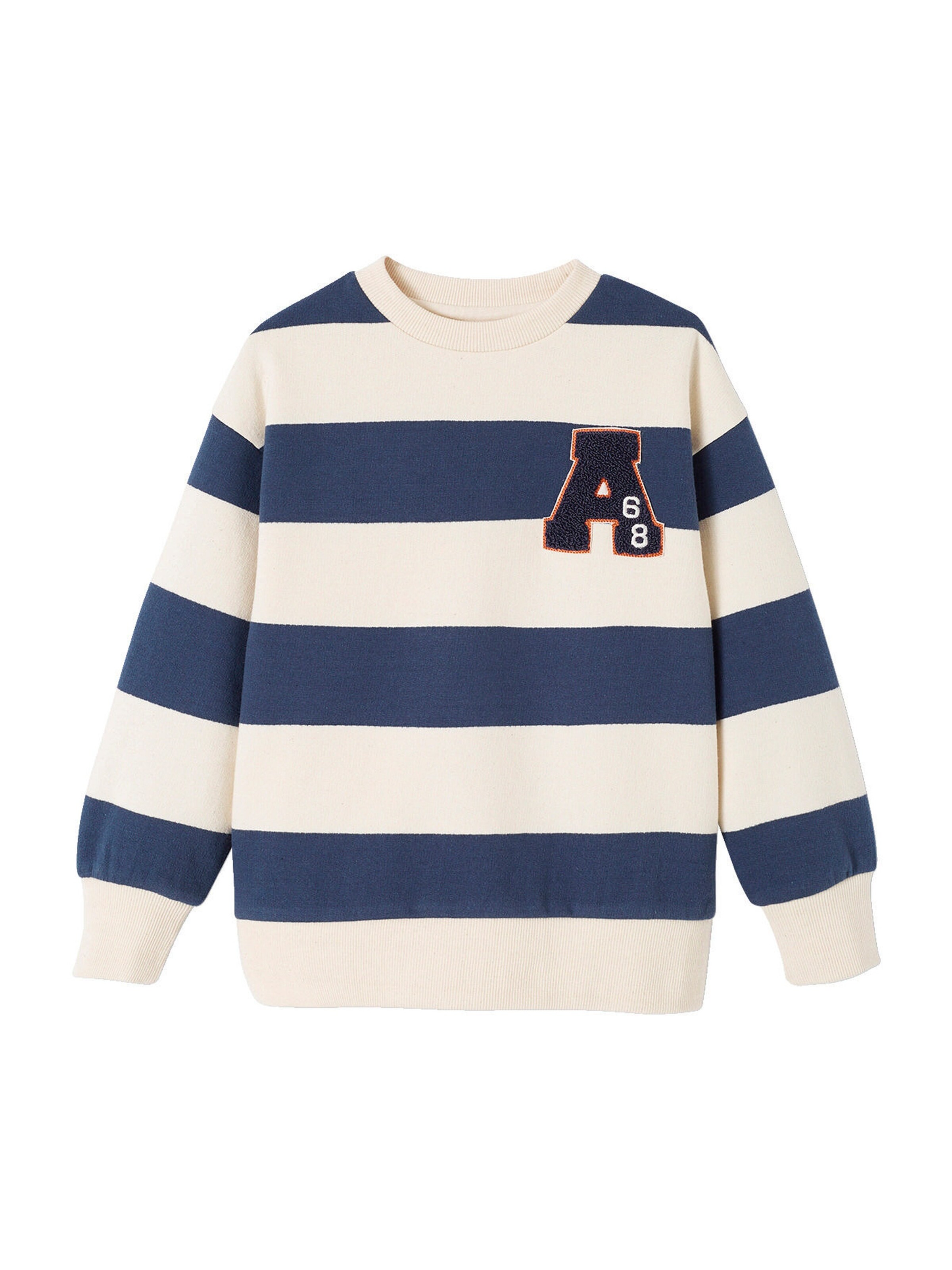 Vertbaudet Jungen Sweatshirt mit Frottee-Patch nachtblau