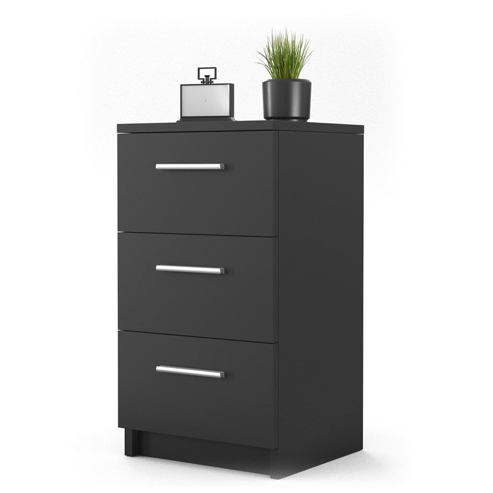 VICCO Nachtkommode Boxspringbett Nachtschrank Nachttisch Kommode Schrank schwarz