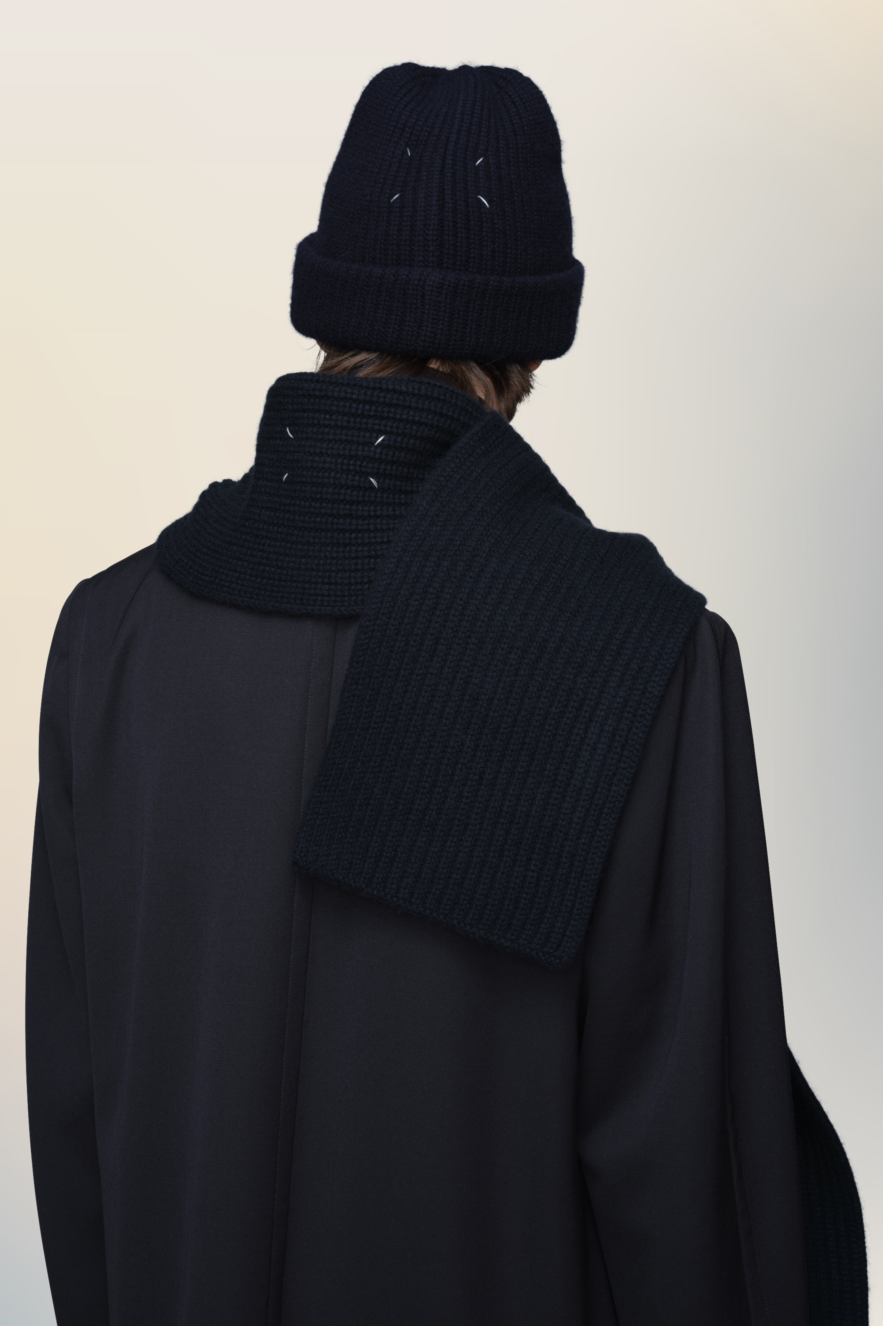 Écharpe en cachemire bleue pour homme Bleu Foncé