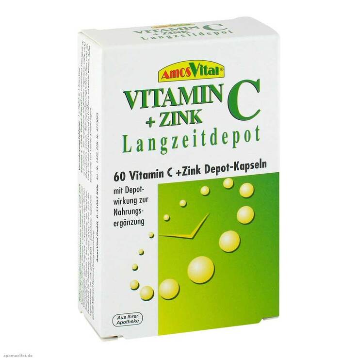 Vitamin C + Zink Langzeitdepot Kapseln, 60 St