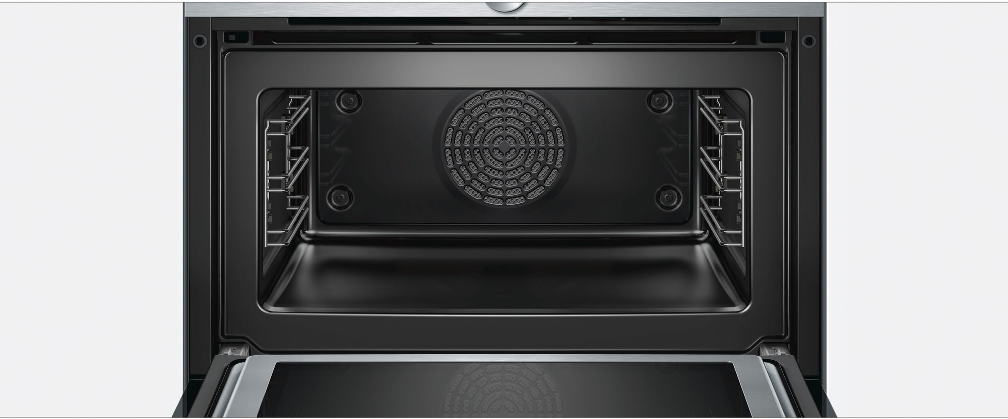 # PRODUTO RECONDICIONADO # Forno de Micro-ondas Compacto Série 8 60 x 45 cm Aço Inoxidável CMG633BS1-B