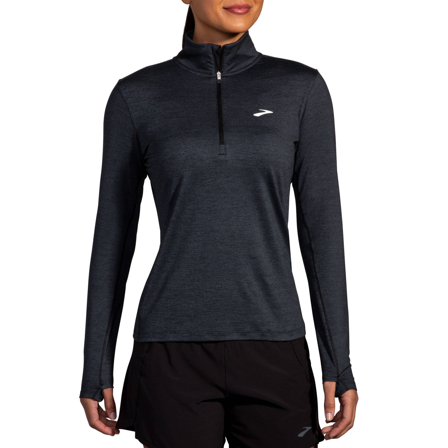 Brooks| Damen Laufshirt DASH 1/2 ZIP 2.0 Langarm