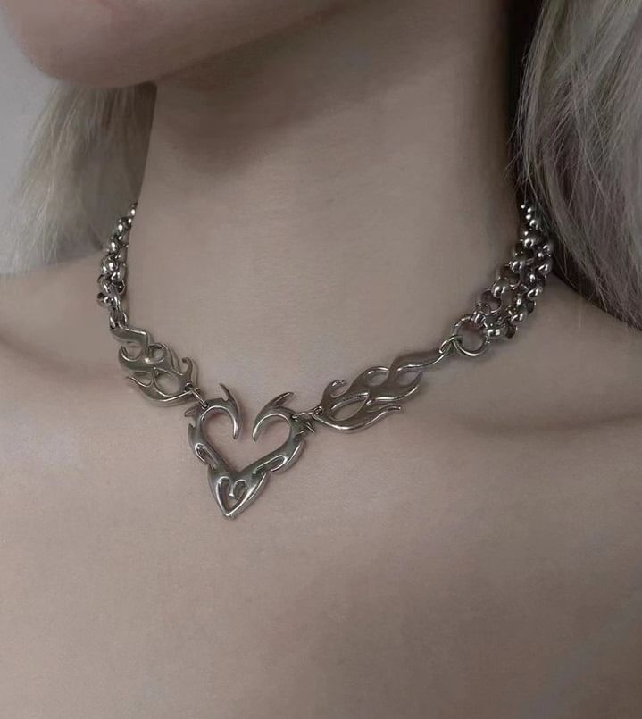 Lilafey - Hartvlam Legering Choker