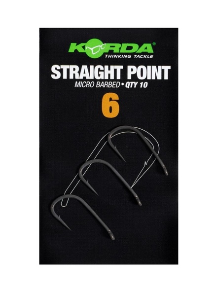 Hameçons Carpe Korda Straight Point Barbed (10 Pièces)