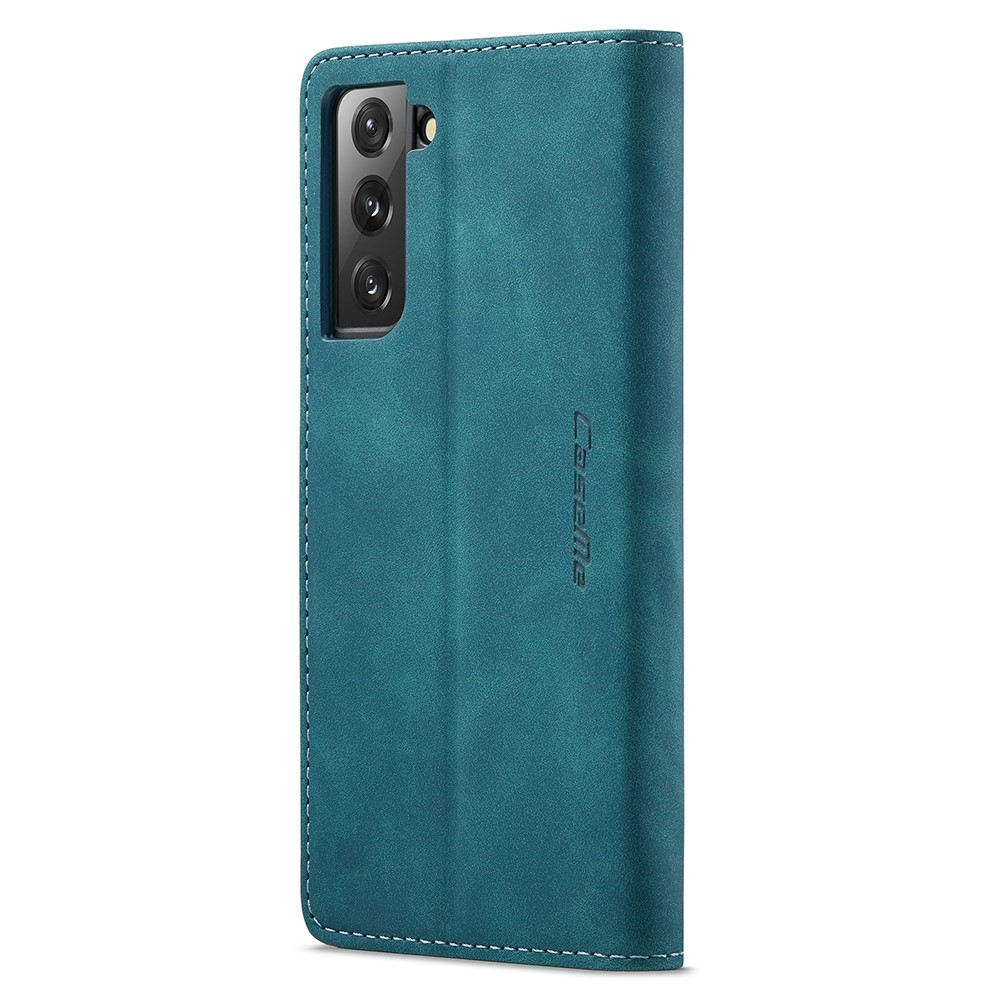 Samsung Galaxy S22 5G Leder Tasche Flip Wallet Etui mit Kartenfächern - Blaugrün