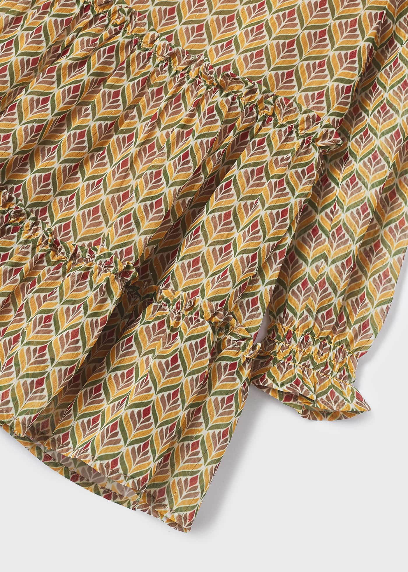 Vestido de chiffon com estampa geométrica para meninas