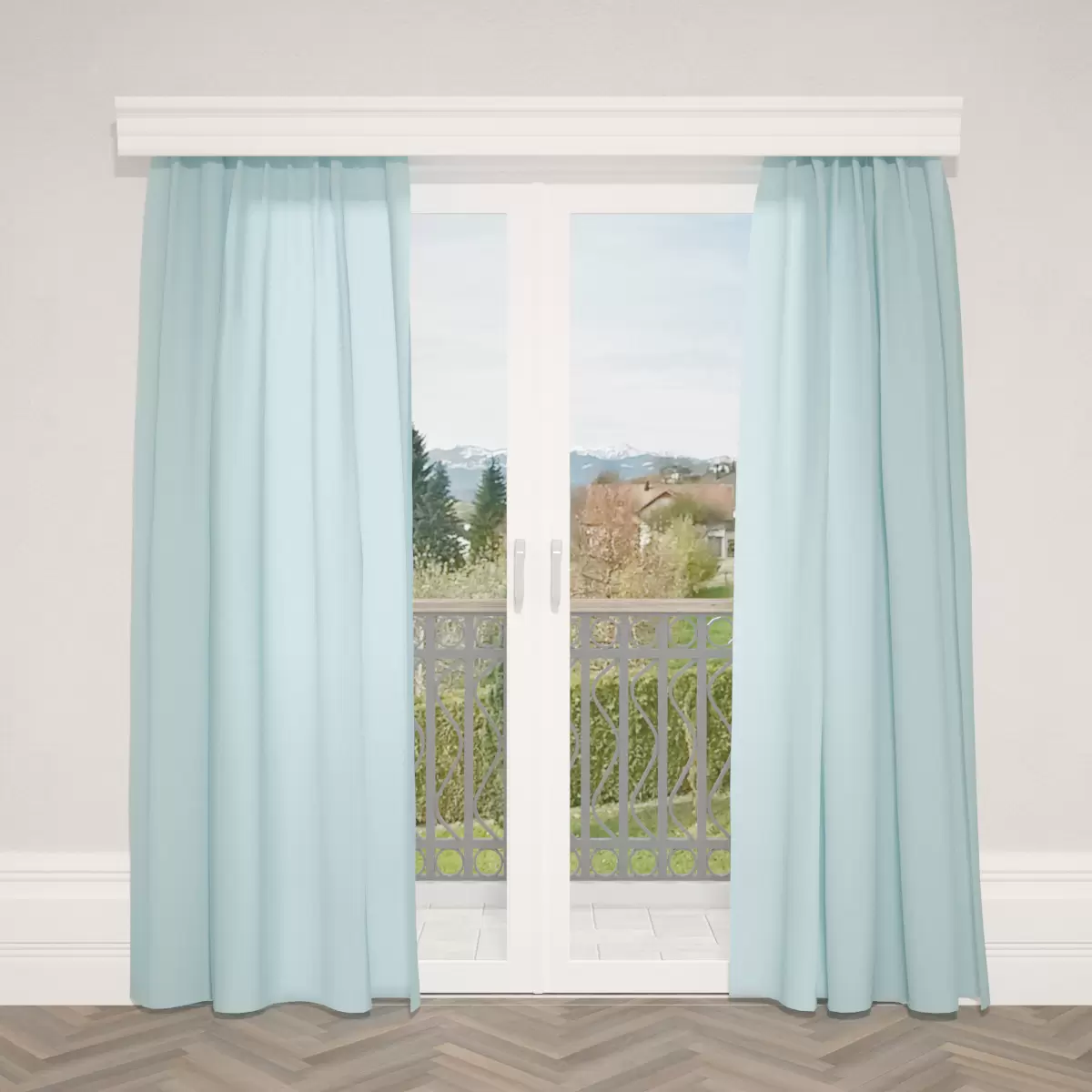 Nachtvorhang Satin Blau