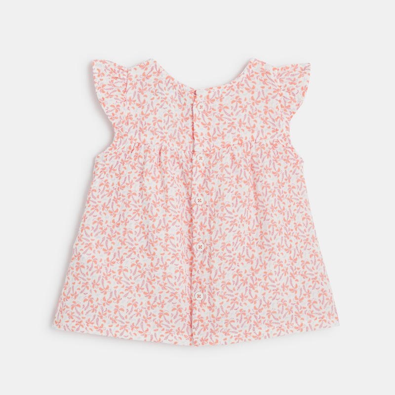 Blouse palmiers orange bébé fille Orange