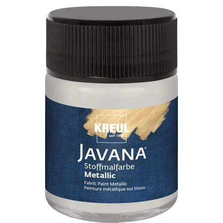KREUL Javana Stoffmalfarbe Metallic Silber 50 ml