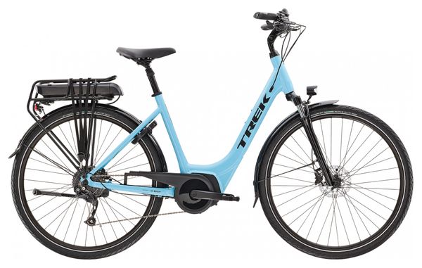 Vélo de Ville Électrique Trek Verve  2 Lowstep Bosch 300Wh Shimano Altus 9V Azure