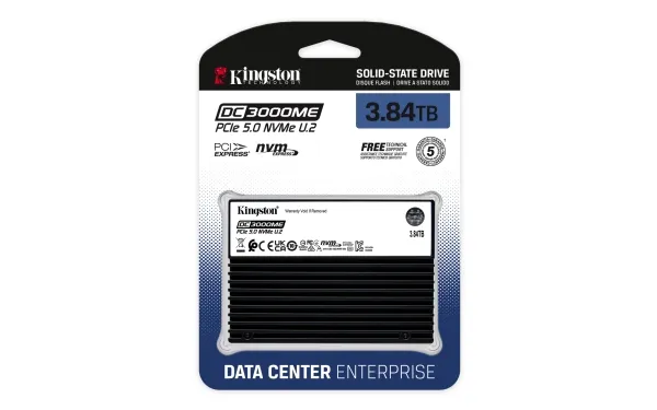 Kingston DC3000ME - SSD - Enterprise - krypteret - 3.84 TB - intern - 2.5