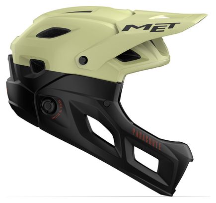 Casque avec Mentonnière Amovible Met Parachute MCR Mips Vert/Noir