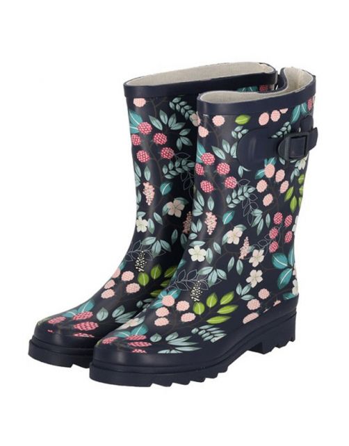 Xq Footwear Dameslaars Bloemen Blauw - Laarzen