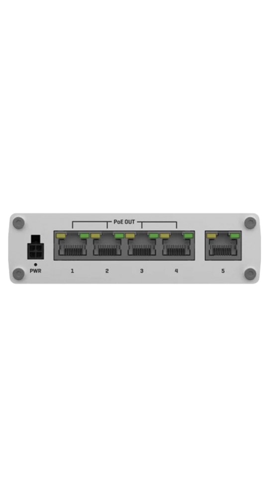 Teltonika DSL/WLAN Module TSW100 Industrial Unmanaged PoE+ Switch Silber