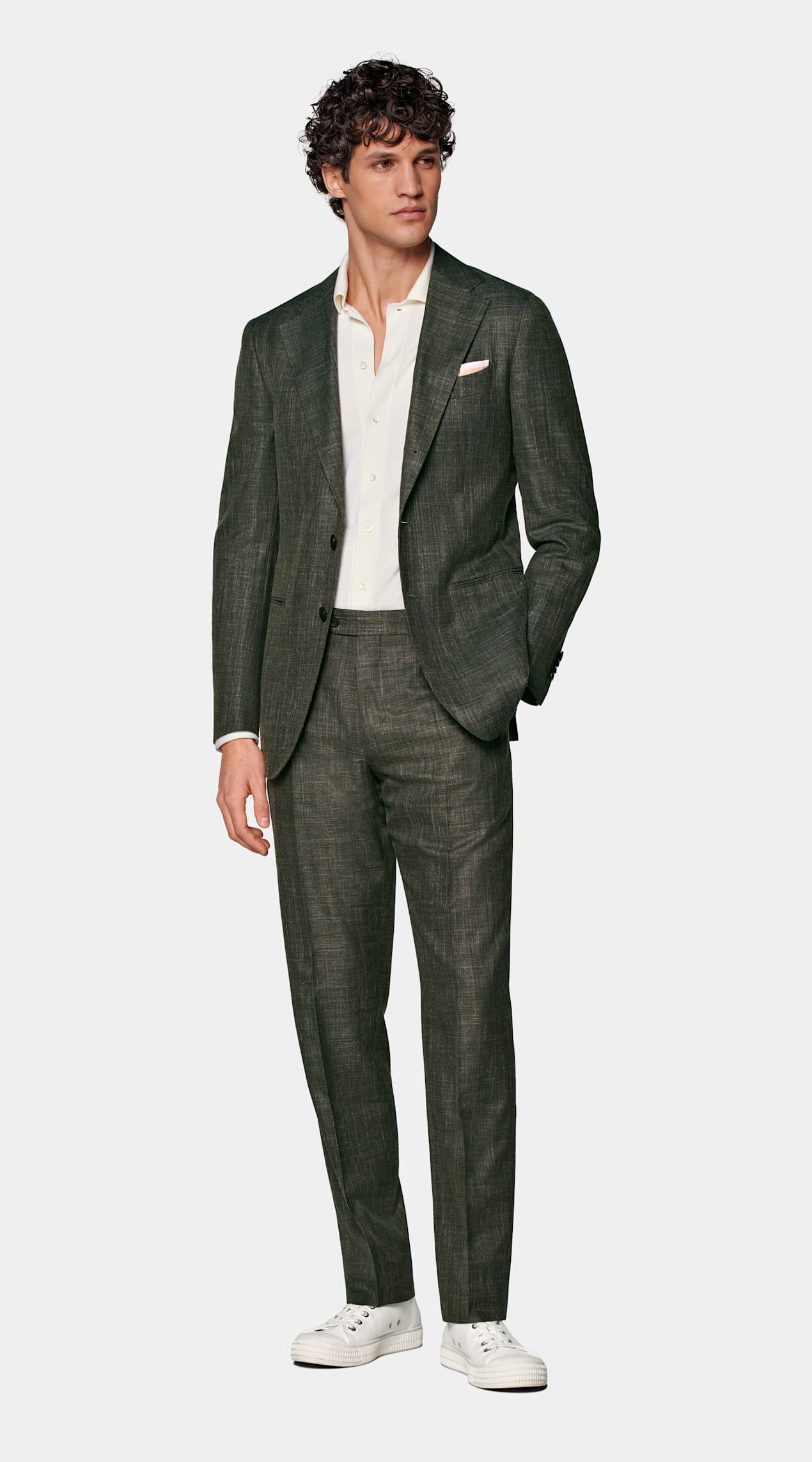 Costume Havana coupe Tailored vert foncé
