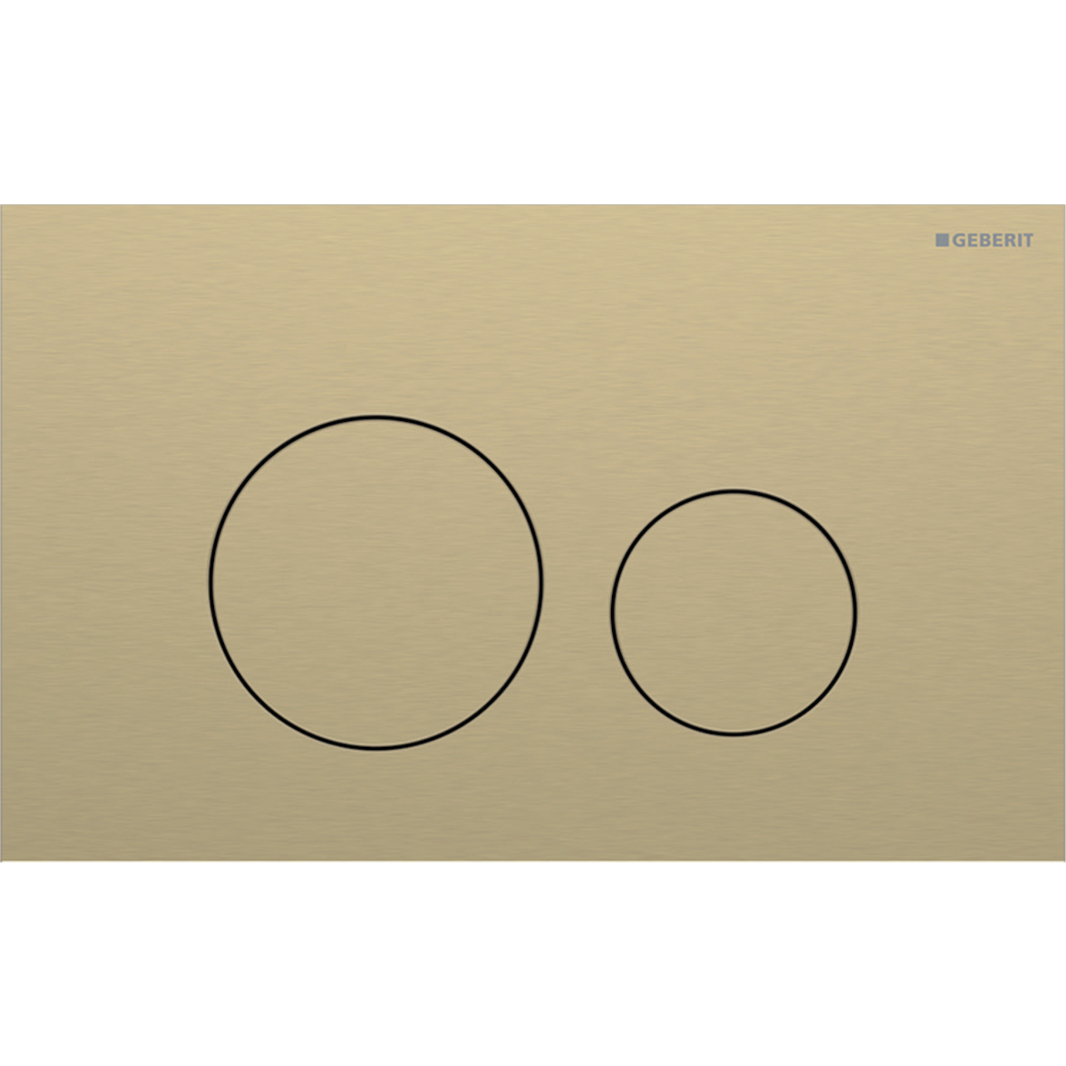 Geberit Sigma40 Round drukplaat geborsteld messing met easy-to-clean coating