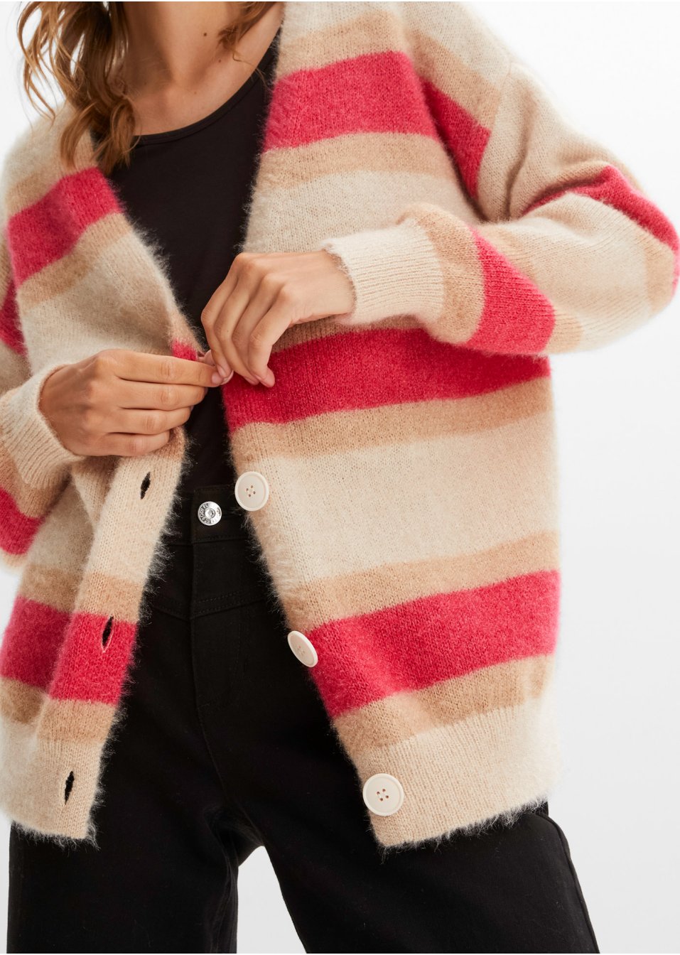 Gilet en maille rayé