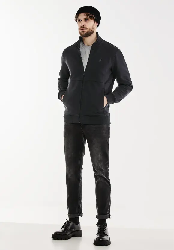 Troyer Sweatjacke - faded black