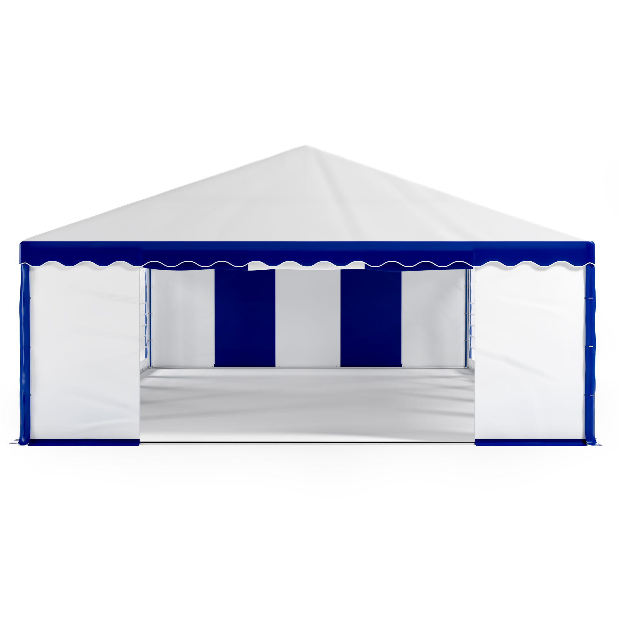 Profi PVC Partyzelt 6 x 12 m blau/weiss
