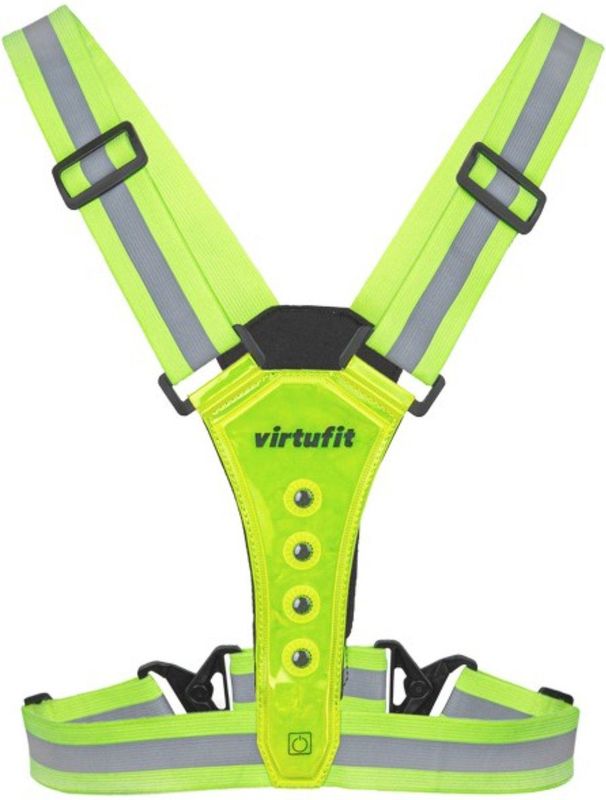 VirtuFit Reflecterend Veiligheidsvest met LED - Hardloop Verlichting - Geel - Hardloophesje