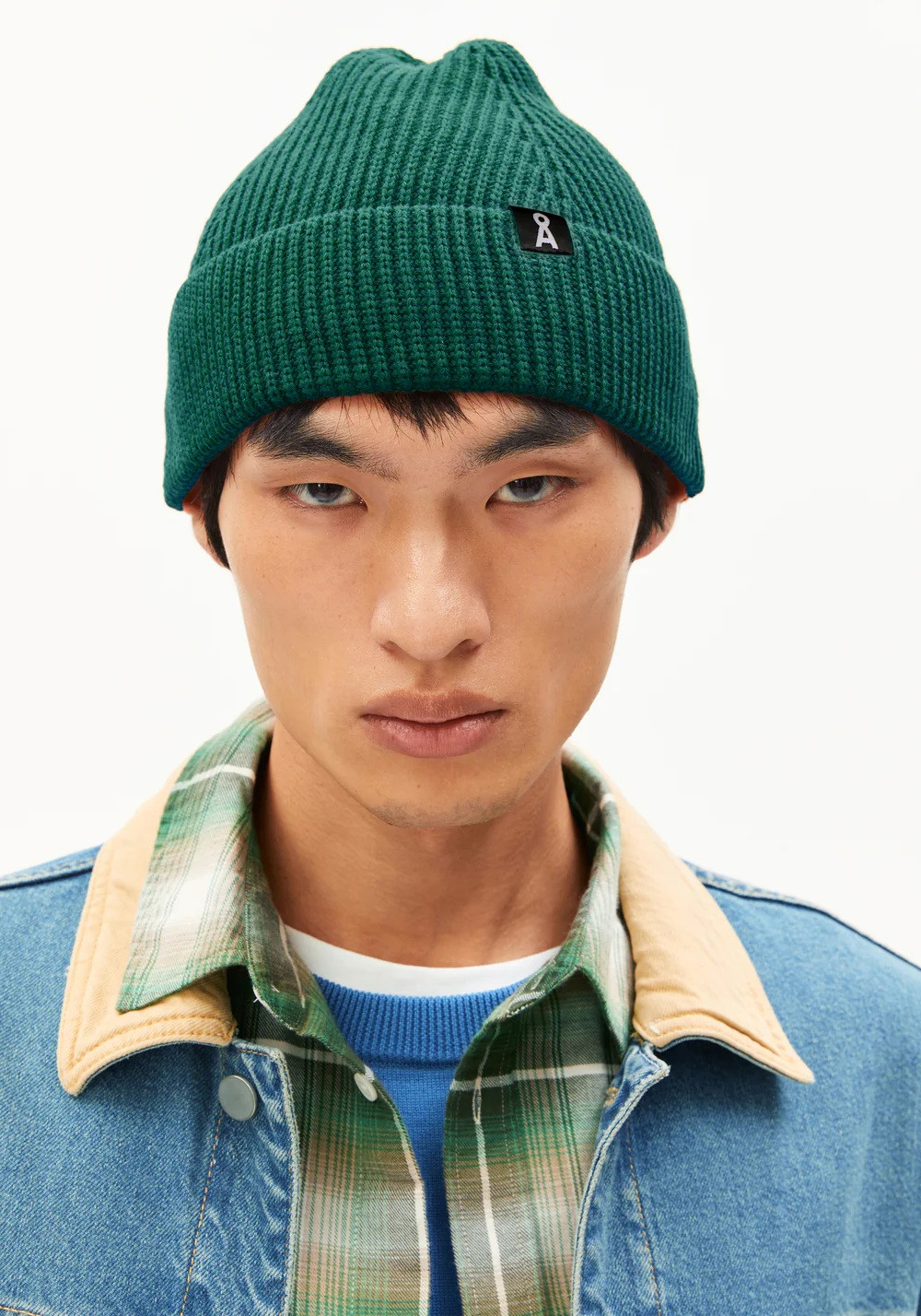 Armedangels Beanie Nildaao Wool Emerald Green
