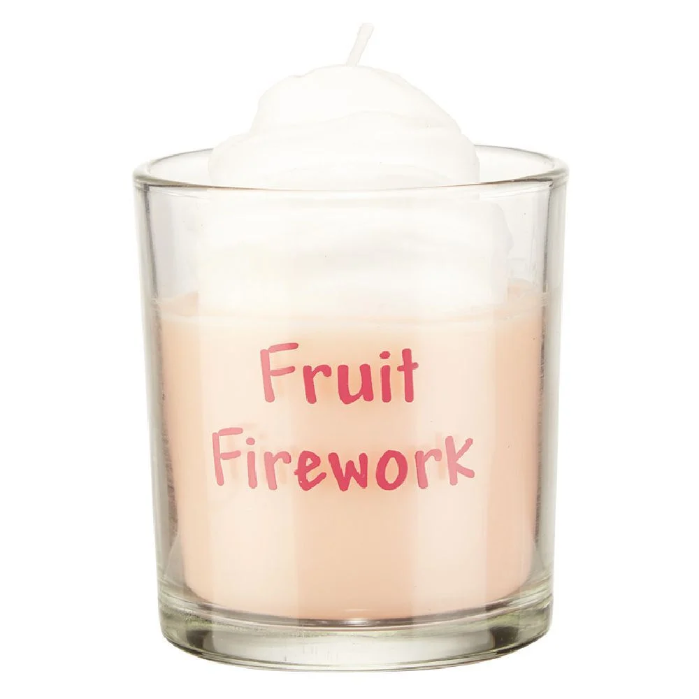 Bougie gourmande Fruit firework rose