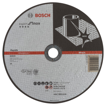 Bosch Prof doorslijpschijf recht inox 230x22,23x1,9mm 1st