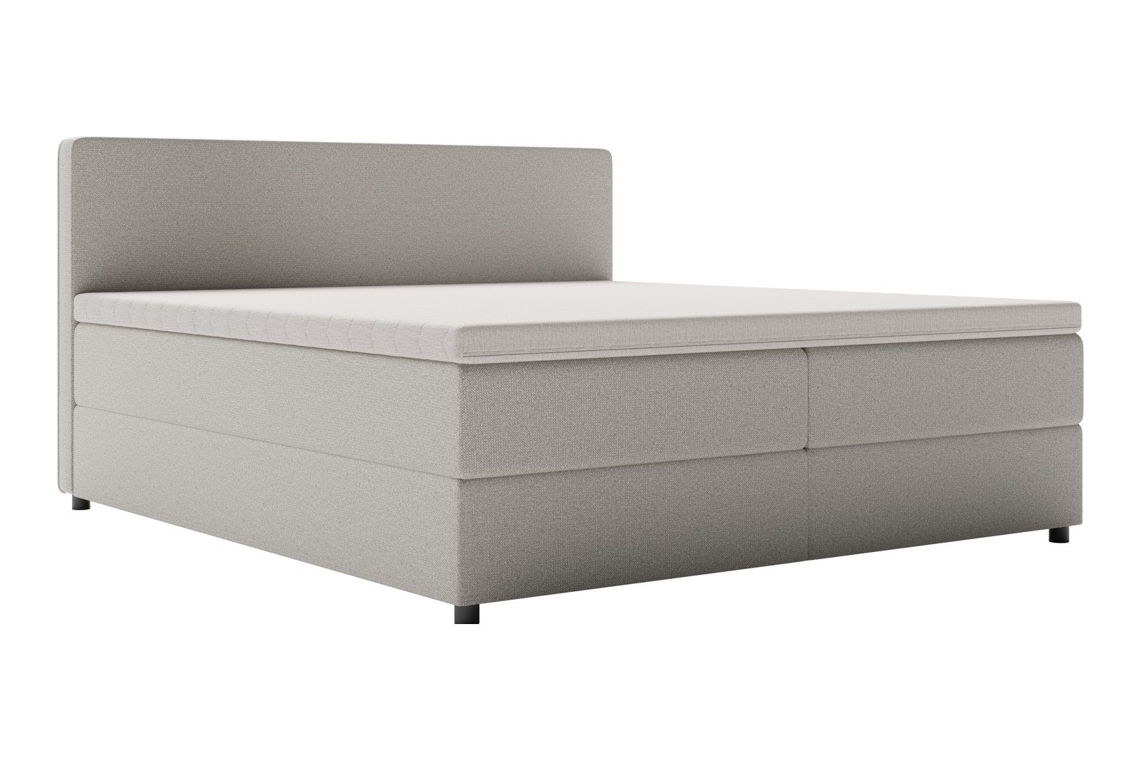 Premium 10 oppbevaringsseng 180x200 cm Magasinseng med oppbevaring, åpnes fra siden. I tekstil terranova 08 krem, med medium/fast fasthetsgrad og premium 10 overmadrass,sorte ben. Sengegavl selges separat.