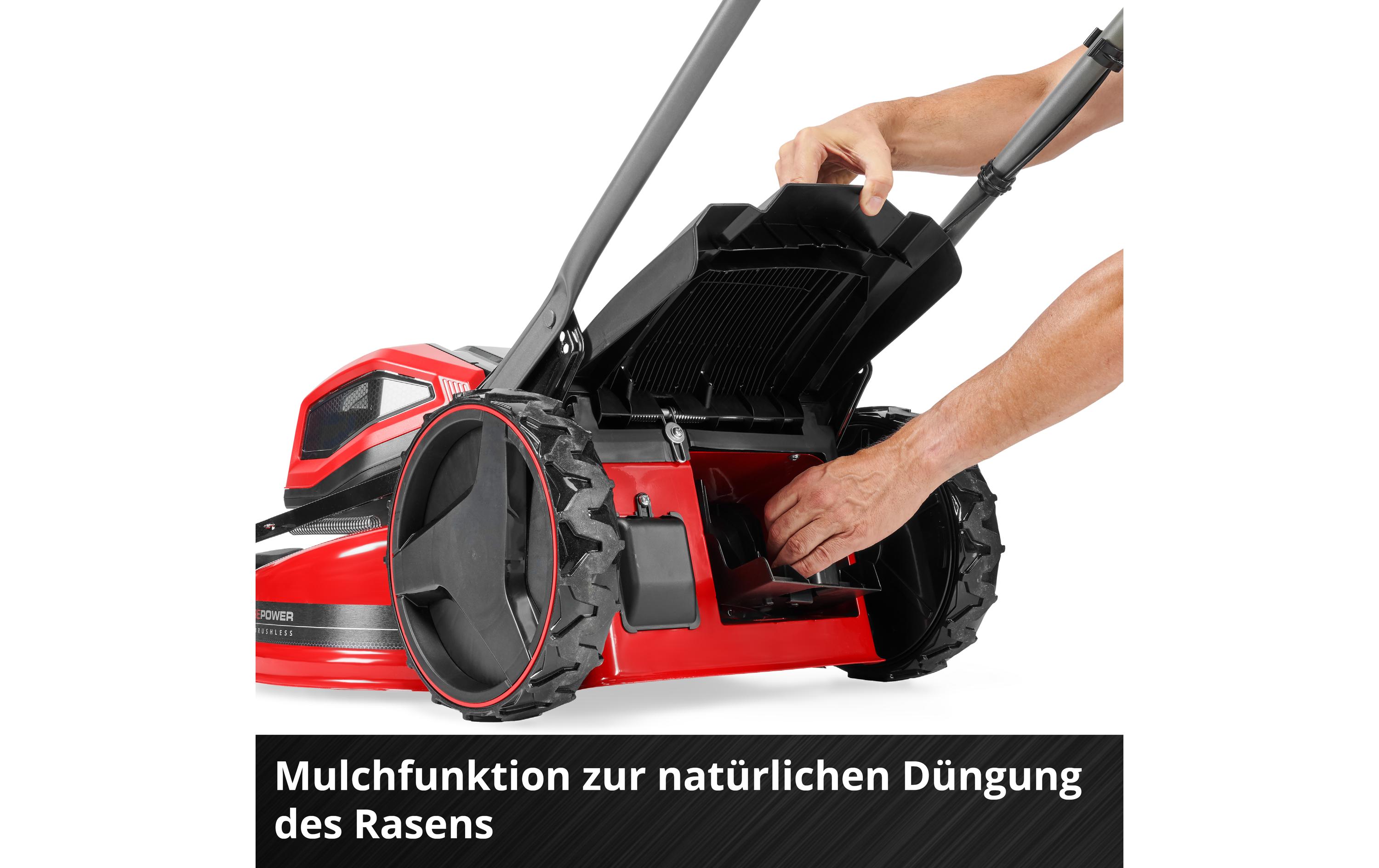 Akku-Rasenmäher GP-CM 36/52 S Li BL Kit, 4 x 5.2Ah<br>Einhell Akku-Rasenmäher für perfekt gepflegte Rasenflächen im heimischen Garten