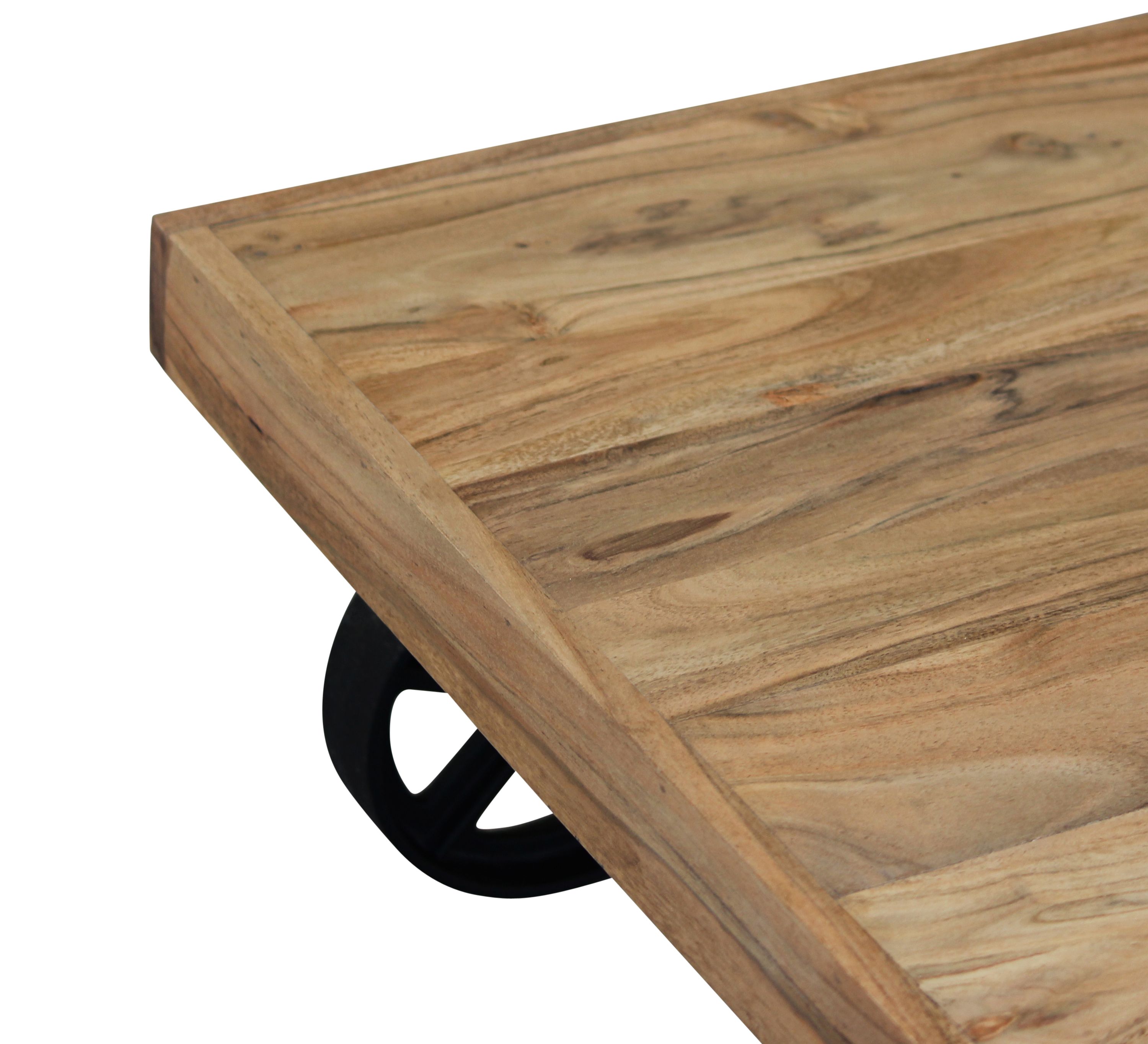 Beistelltisch Holz Vintage COOPER mit Rollen