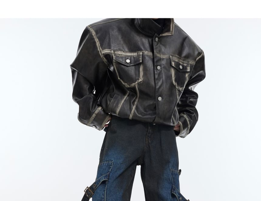 kooklay - Mid Rise Washed Belted Wide Leg Jeans
