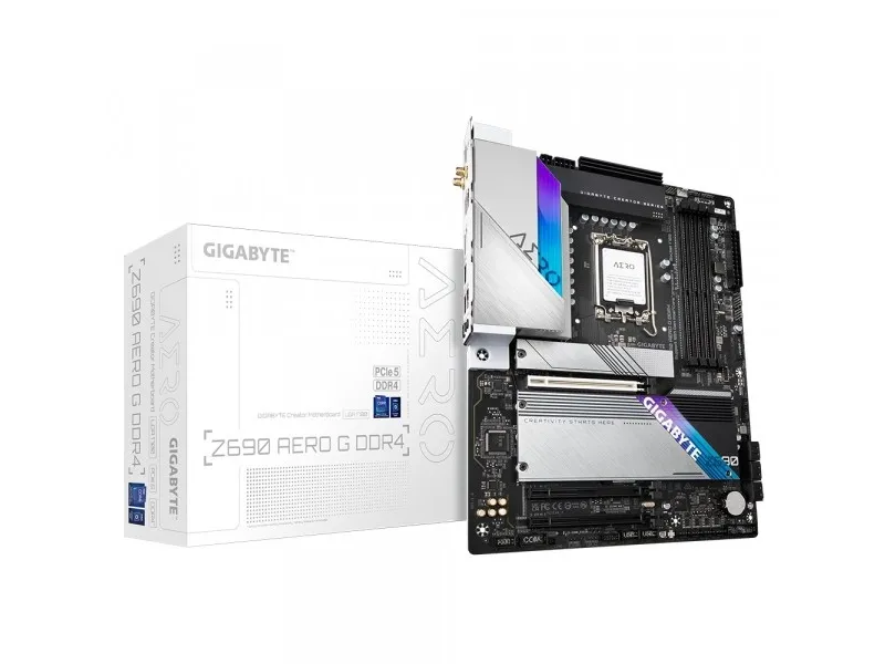 [OUTLET] - Gigabyte Z690 AERO G, Intel, LGA 1700, Intel® Core™ i5, Intel® Core™ i7, Intel® Core™ i9, LGA 1700, DDR5-SDRAM, 128 GB
