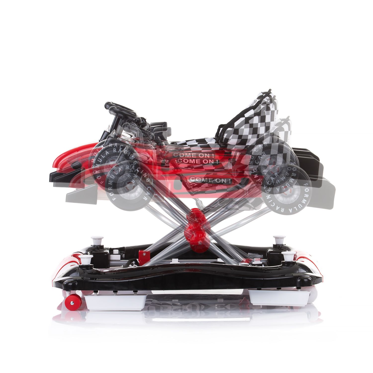 Chipolino Lauflernwagen 4 in 1 Racer, verstellbar, Wippe, Activitycenter rot