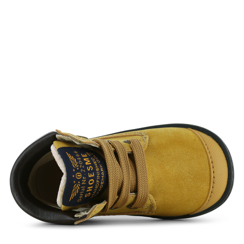 Shoesme okergeel veterbootje Microfiber nubuck | Sale