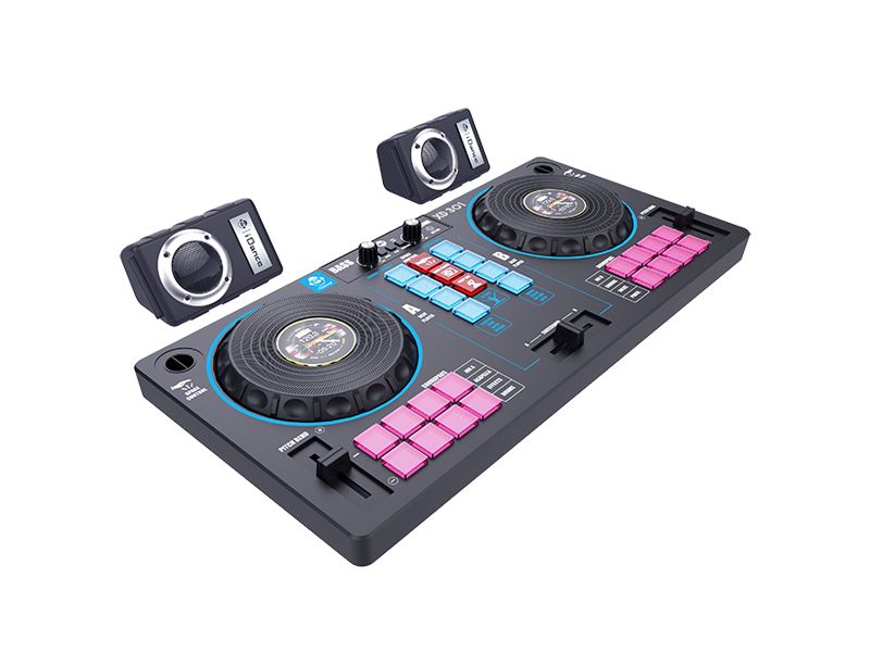 iDance Karaoke DJ XD301 Pro Tragbarer DJ-Mixer mit Disco-Lichtern und eingebautem Sound