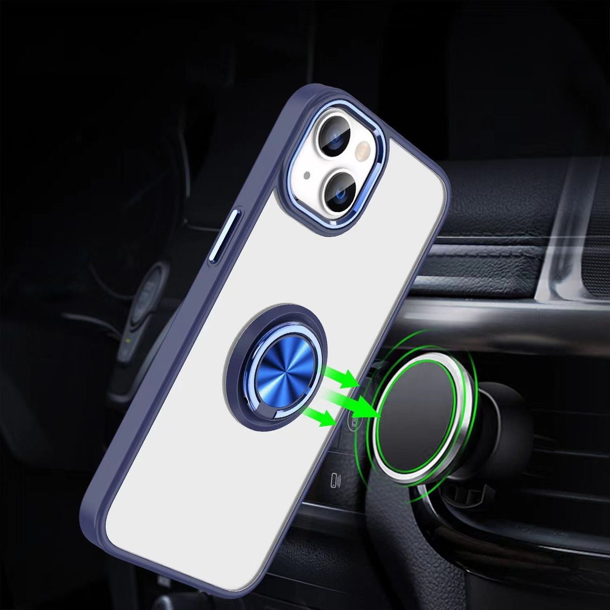 Schutz Handy Hülle für Apple iPhone 15 Case Cover Ring Halter Bumper Etuis Neu