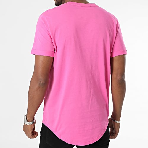Tee Shirt Oversize Badge Round 3482 Rose