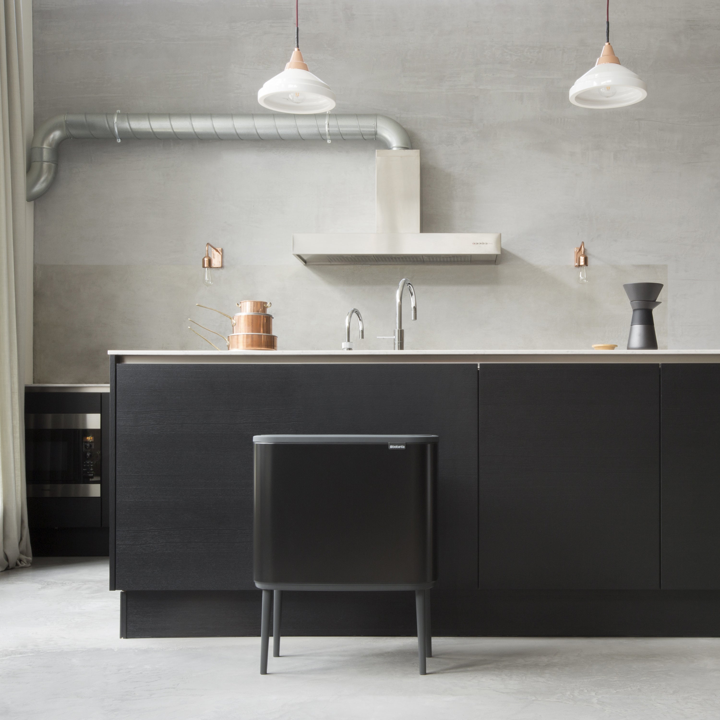 Brabantia Bo Touch Bin Afvalemmer 3 x 11 L  - Zwart