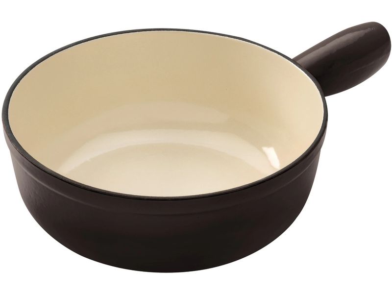 Kuhn Rikon Fondue-Caquelon Induktion Beige/Schwarz Fonduepfanne