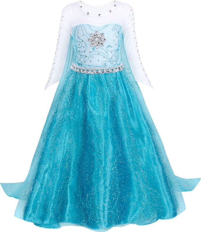 Joya Kids - Elsa - Verkleedjurk - Blauw - Met Accessoires Set