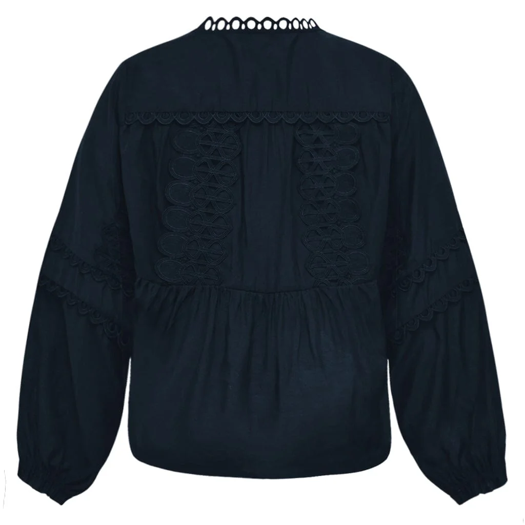 Gossia Kaiago Lace Blouse dark navy