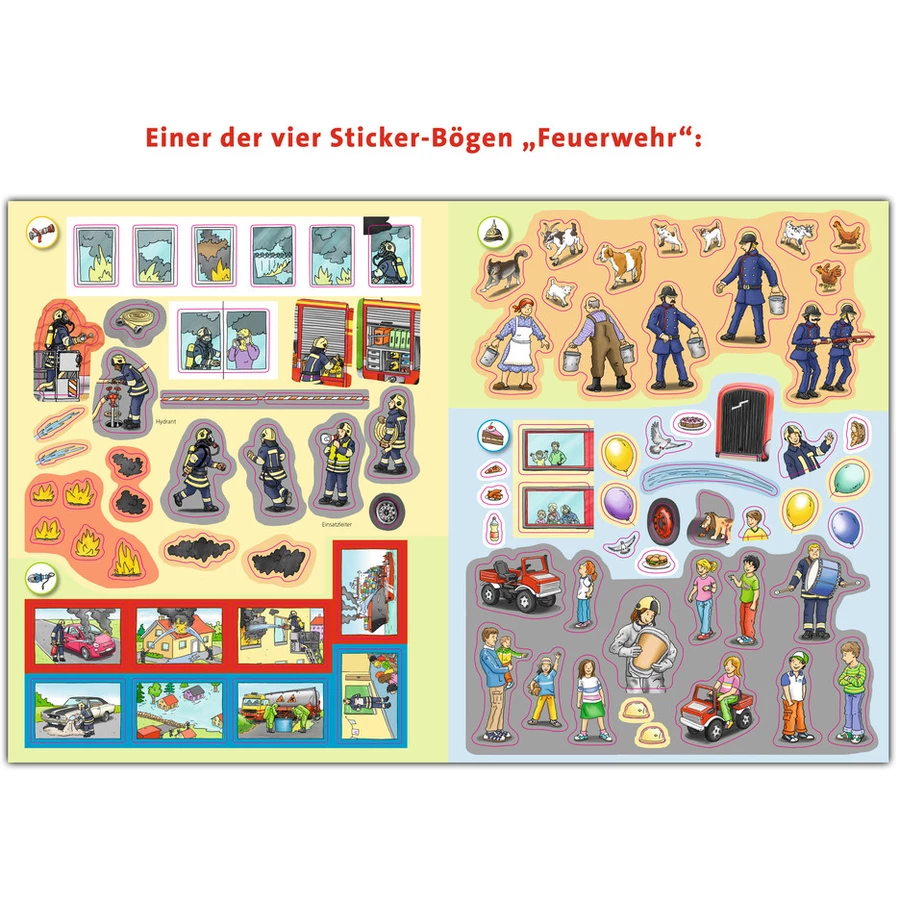 Ravensburger Stickerheft Wieso? Weshalb? Warum? Feuerwehr