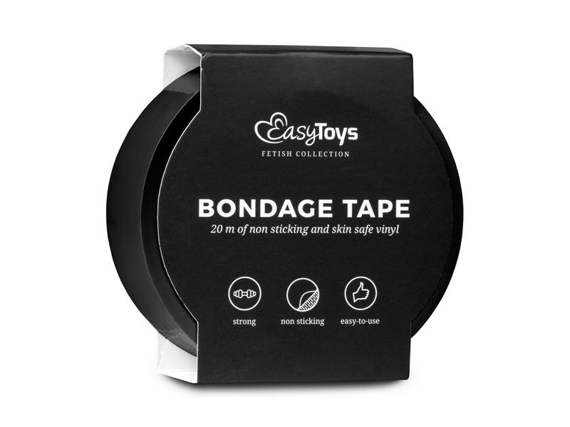Easytoys Fetish Collection Bondage Tape schwarz Stabiles Fesselband für erotische BDSM Spiele